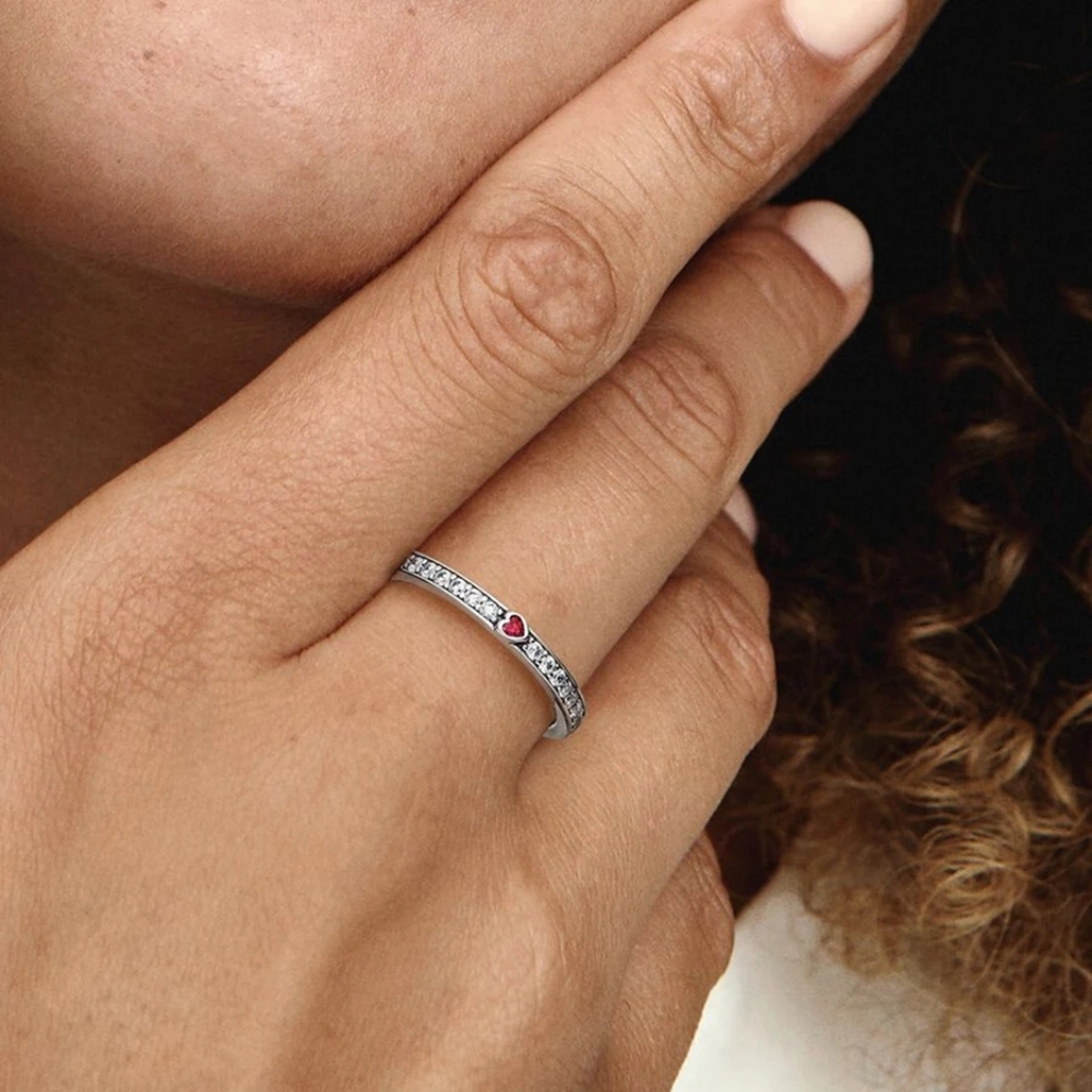 Sterling silver diamond ring - Picture 4 of 5